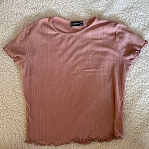 Coquette Knit Pink Baby Tee 💗